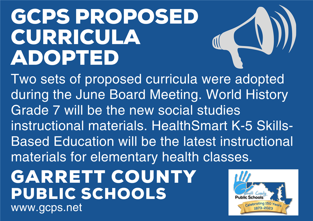 Infographic highlighting the adoption of two sets of curricula as detailed in the story.